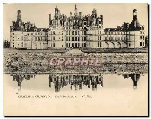 Cartes postales Grand Format Chateau de Chambord Facade septentrionale 18 * 14 cm