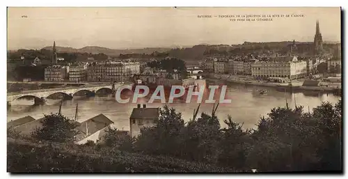 Cartes postales Grand Format Bayonne Panorama de la jonction de la Nive et de l&#39Adour Vue prise de la citadel