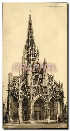 Cartes postales Grand Format Rouen Eglise St Maclou 14 * 28 cm