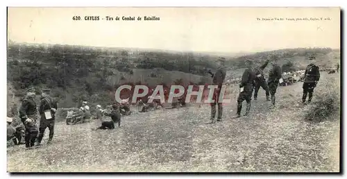Cartes postales Grand Format Caylus Tirs de Combat de Bataillon Militaria 27 * 14 cm