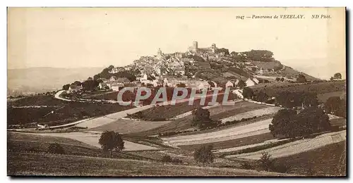 Cartes postales Grand Format Vezelay Panorama 28 * 14 cm