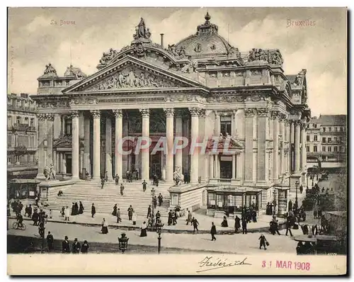 Cartes postales Grand Format La Bourse Bruxelles 18 * 14 cm
