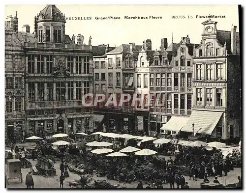 Ansichtskarte AK Grand Format Bruxelles Grand Place Marche Aux Fleurs 18 * 14 cm