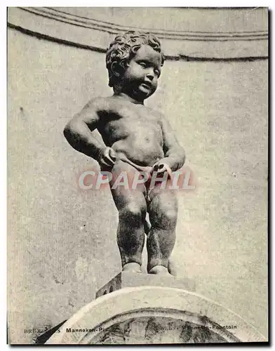 Cartes postales Grand Format Bruxelles Manneken Pis Fontaine 18 * 14 cm