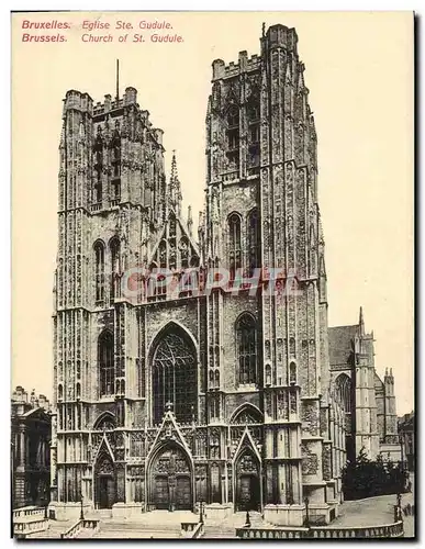 Cartes postales Grand Format Bruxelles Eglise Ste Gudule 18 * 14 cm