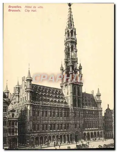 Cartes postales Grand Format Bruxelles Hotel De Ville 18 * 14 cm