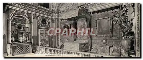 Cartes postales Grand Format Palais De Versailles La chambre a coucher de Louis XIV 28 * 11 cm