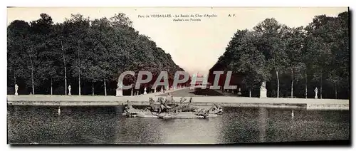 Cartes postales Grand Format Parc De Versailles Le bassin Du Char d'Apollon 28 * 11 cm