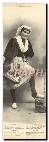 Cartes postales Grand Format Les Sables D&#39Olonne Sablaise Femme Folklore 28 * 9 cm