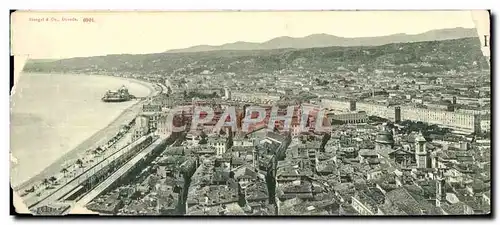 Cartes postales Grand Format Nice Vue Generale Prise Du Chateau 42 * 9 cm