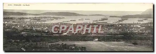 Cartes postales Grand Format Toulon La Rade Bateaux 28 * 11 cm