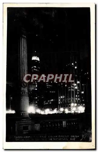 Cartes postales Chicago Night scene from Grant Park