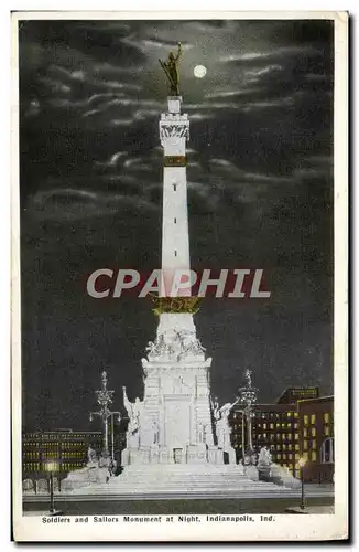 Cartes postales Soldiers And Sailors Monument At Night Indianapolis Ind