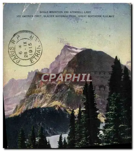 Cartes postales Gould Mountain Anc Grinnell Lake See America First Glacier National Park Great Northern Railway