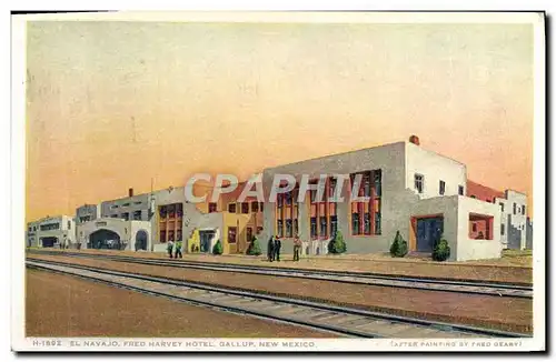 Cartes postales El Navajo Fred Harvey Hotel Gallup New Mexico