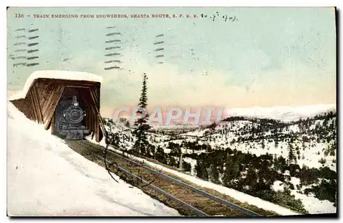 Cartes postales Trai Emerging From Snowsheds Shasta Route S P R R