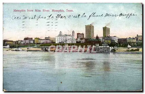 Cartes postales Memphis From Miss River Memphis Tenn