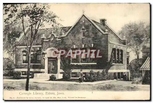 Ansichtskarte AK Carnegie Library Eldora Iowa Bibliotheque