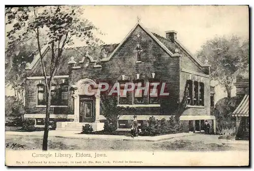 Cartes postales Carnegie Library Eldora Iowa Bibliotheque