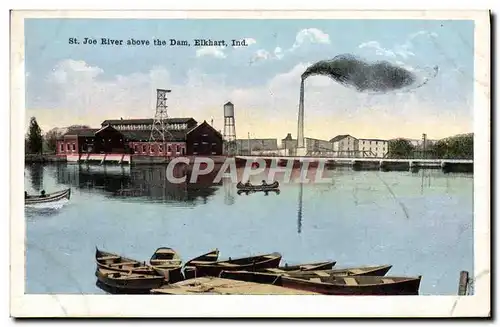 Cartes postales St Joe River Above The Dam Elkhart Ind