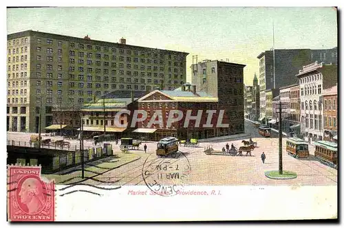 Cartes postales Market Square Providence R I Tramway