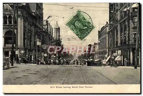 Cartes postales Street Looking North From Farnam