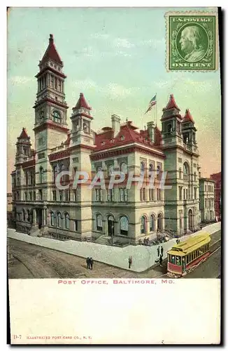 Ansichtskarte AK Post Office Baltimore Md