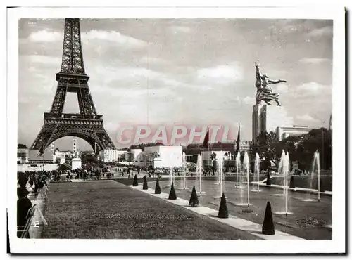 Moderne Karte Paris Exposition Tour Eiffel