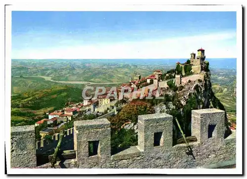 Moderne Karte San Marino Le Antiche Mura E Panorama