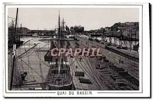 Cartes postales moderne Boulogne sur Mer Quai Du Bassin Bateau Voilier