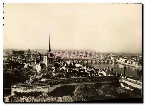 Cartes postales moderne Saumur Vue Generale Prise du Chateau La Loire et le Pont Cessart