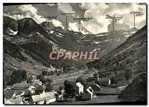 Cartes postales moderne Gavarnie Le Village et le Cirque