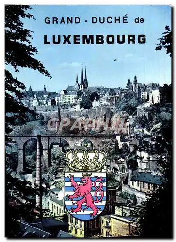 Moderne Karte Luxembourg Grand Duche Lion