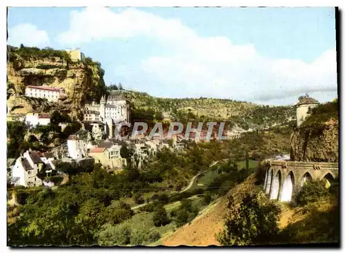 Cartes postales moderne Rocamadour Vue Generale la Route de Cahors