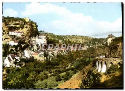 Moderne Karte Rocamadour Vue Generale la Route de Cahors