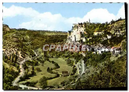 Moderne Karte Rocamadour Vue Generale Rale les Lacets de la Route de Cahors