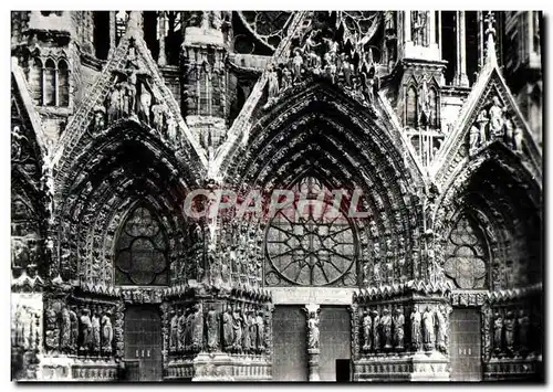 Cartes postales moderne Reims La Cathedrale Notre Dame Portail de la Facade Occidentale