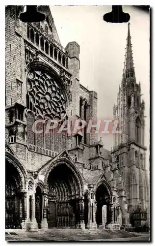 Cartes postales moderne Chartres La Cathedrale La Facade Nord et le Clocher Neuf