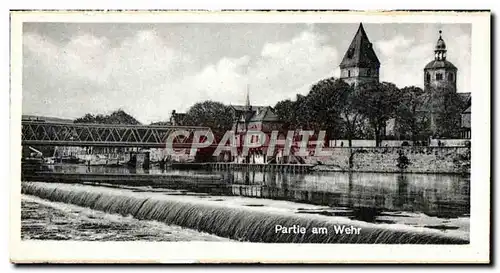 Moderne Karte Hameln an der Weser Partie am Wehr