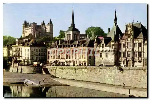 Cartes postales moderne Saumur Le Chateau et les Bors de la Loire