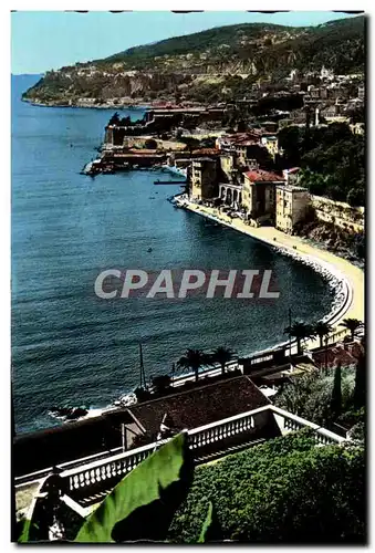 Moderne Karte Villefranche Sur Mer Vue Prise de la Route du bord de Mer