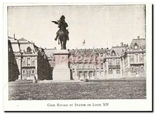 Moderne Karte Versailles Cour Royale Et Statue De Louis XIV