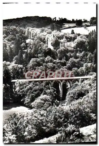 Cartes postales moderne Chastellux Sur Cure Le Chateau Et Le Viaduc Sur La Cure