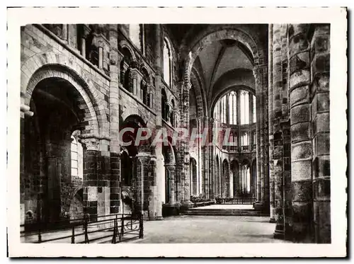Cartes postales moderne Mont Saint Michel Abbaye Travee De l'Eglise Romane