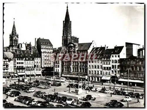 Cartes postales moderne Strasbourg La Place Kleber Et La Cathedrale