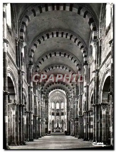 Cartes postales moderne Vezelay Eglise Abbatiale De La Madeleine la nef