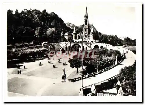 Cartes postales moderne Lourdes La Basilique Et l&#39Esplanade