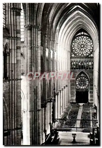 Moderne Karte Reims La Cathedrale Notre Dame Le Grand Portail Et La Nef