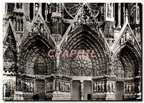 Cartes postales moderne Reims La Cathedrale Notre Dame Portails De La Facade Occidentale