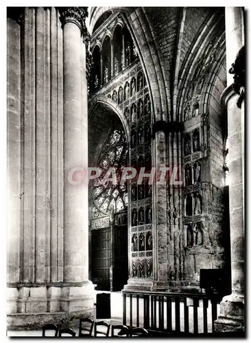 Cartes postales moderne Reims La Cathedrale Notre Dame Portail Centrol Interieur De La Cathedrale